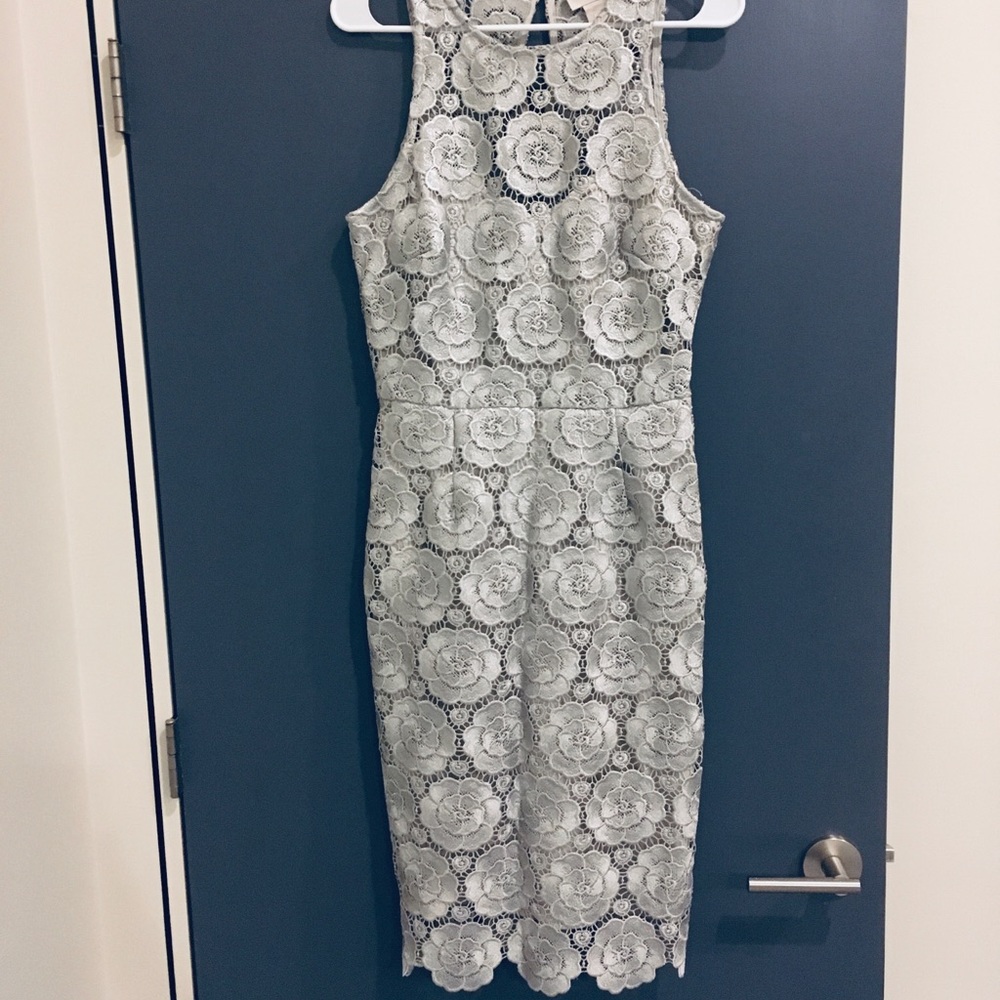 NWT BHLDN Metallic Silver Emmeline Dress from Anthropologie - Picture 3 of 8